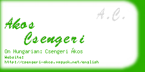 akos csengeri business card